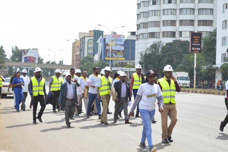 Members during the walk